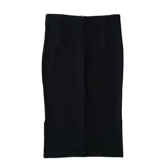 Stylein Black and Blue Knit Midi Length Straight Pencil Skirt Women's Medium - Picture 2 of 12